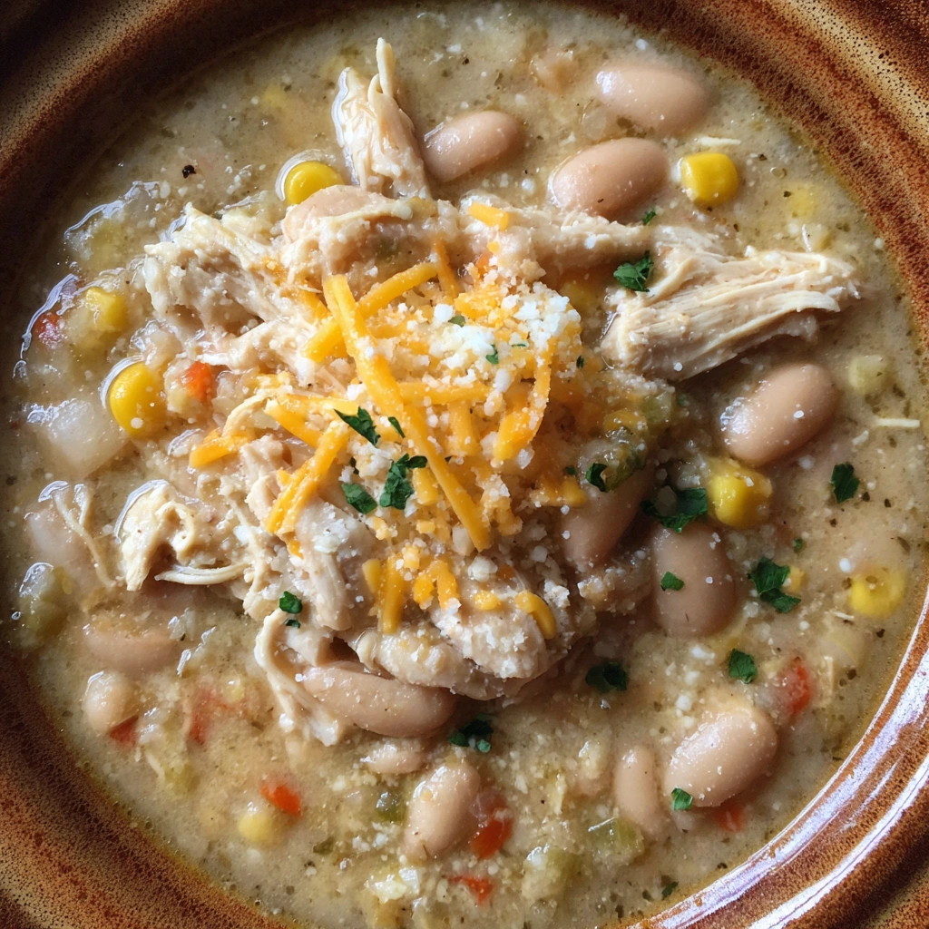 Savory Crockpot White Chicken Chili Soup